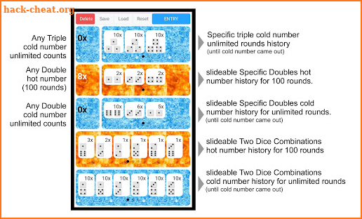 Sic bo / Dai siu / Hi lo Analyzer Counting Tracker screenshot