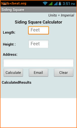Siding Square Calculator screenshot