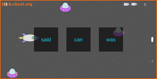 Sightwords in Space screenshot