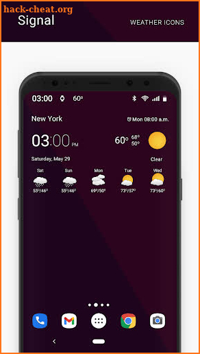 Signal weather icons screenshot