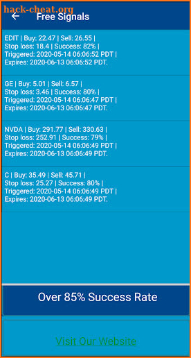 SignalsX screenshot