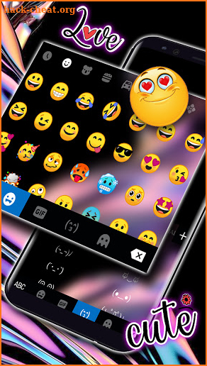 Silky Black Keyboard Background screenshot