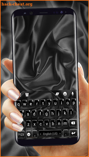 Silky Simple Black Keyboard Background screenshot