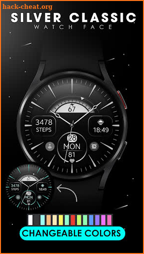 Silver Classic watch face screenshot