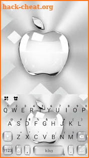 Silver Crystal Apple Keyboard Theme screenshot