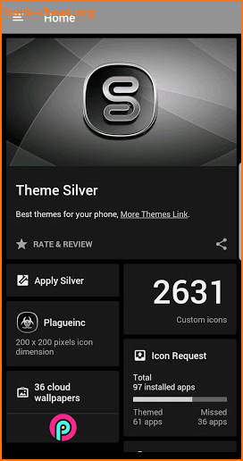 Silver Crystal Glass - Icons pack Theme WALLPAPER screenshot