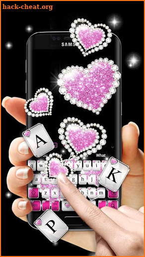 Silver Diamond Love Keyboard screenshot