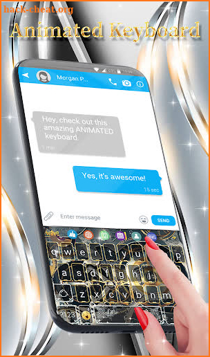 Silver Luxury Live Wallpaper & Animated Keyboard screenshot