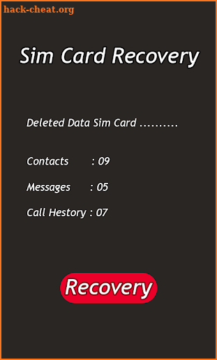 sim card Recovery screenshot