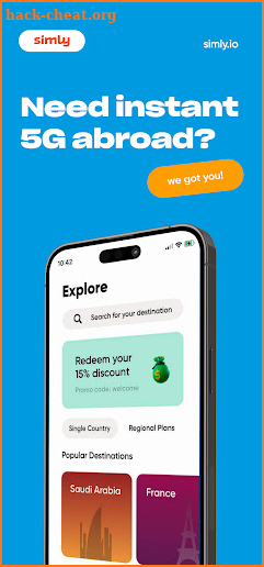 Simly - eSIM Internet Plans screenshot