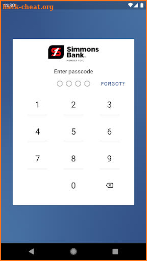 Simmons Bank screenshot