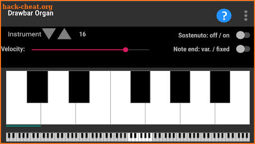 Simple, basic, easy piano keyboard screenshot