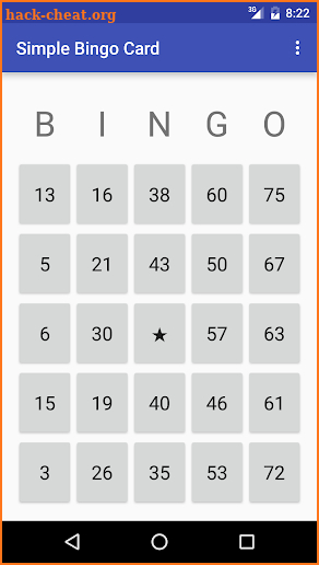 Simple Bingo Card screenshot