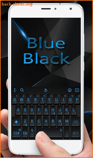 Simple Black Blue Keyboard Theme screenshot