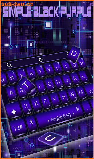 Simple Black Purple Keyboard Theme screenshot