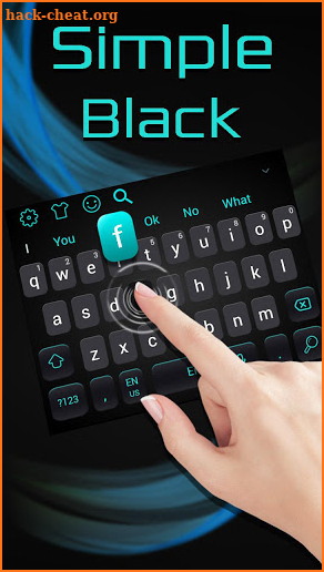 Simple Cool Black Keyboard Theme screenshot