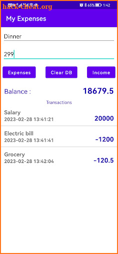 Simple Expenses Manager screenshot