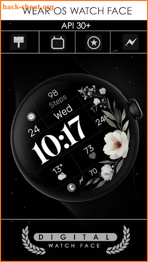 Simple Floral Watch Face screenshot