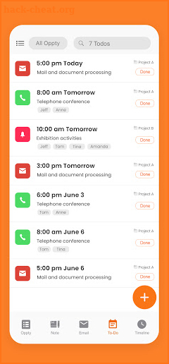 Simple Mobile CRM screenshot