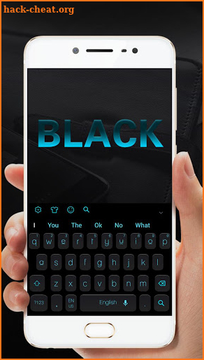 Simple Neon Black Keyboard screenshot