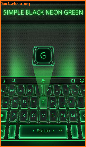 Simple Neon Green Keyboard Theme screenshot