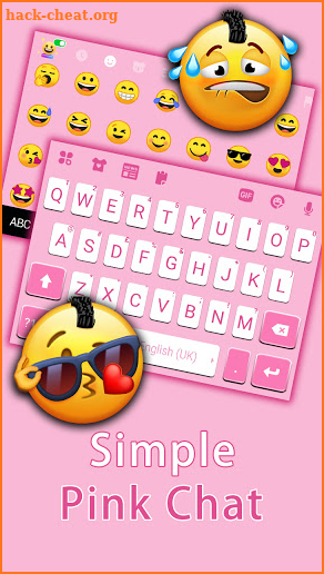 Simple Pink Chat Keyboard Background screenshot