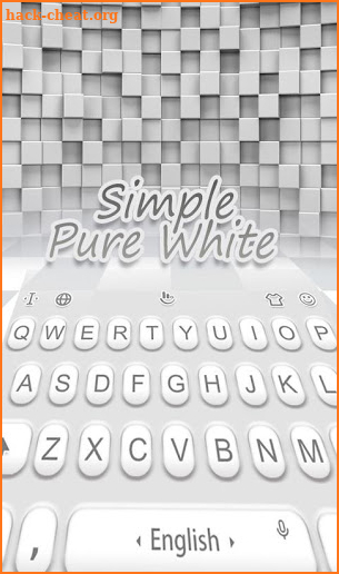 Simple Pure White Keyboard Theme screenshot