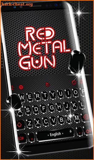 Simple Red Metal Gun Keyboard Theme screenshot