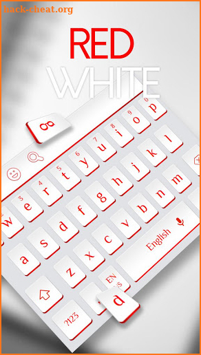 Simple Red White Keyboard screenshot