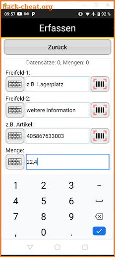 Simple Scan Datenerfassung mit Barcodes screenshot