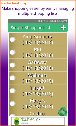 Simple Shopping List screenshot