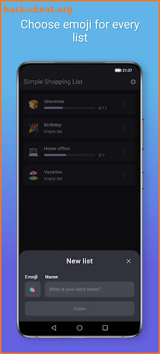 Simple Shopping List screenshot