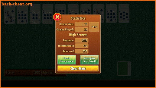 Simple Spider Solitaire screenshot