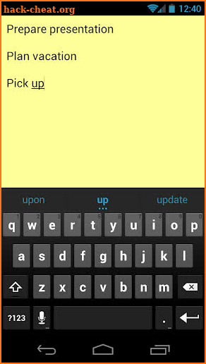 Simple Sticky Note Widget screenshot