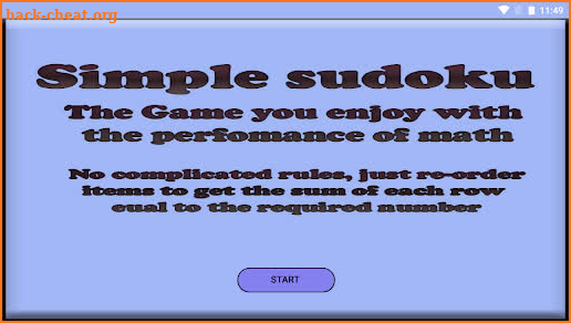 Simple sudoku screenshot