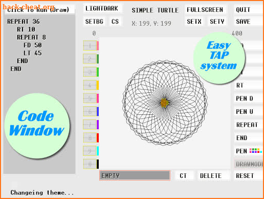 Simple Turtle Coding App - practice & learn LOGO screenshot