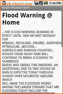 Simple Weather Alert screenshot