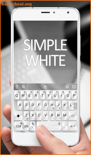 Simple White Brushed Metal Keyboard Theme screenshot