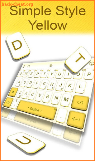 Simple White Yellow Keyboard Theme screenshot