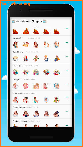 Singers Stickers for WhatsApp screenshot