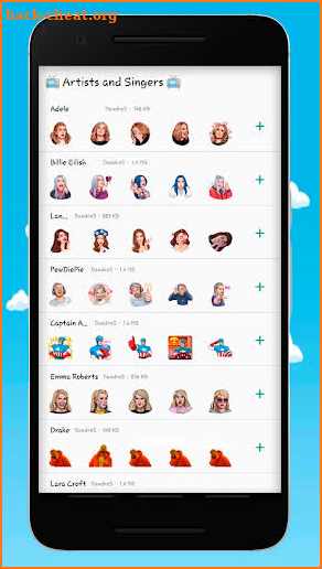 Singers Stickers for WhatsApp screenshot