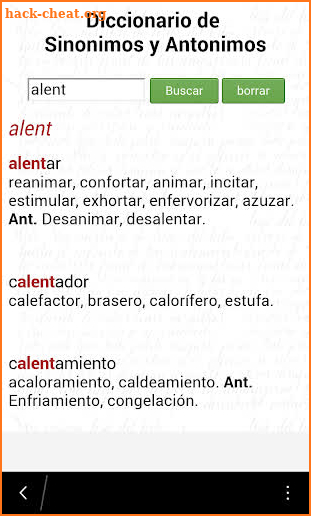 Sinónimos y Antónimos Offline screenshot