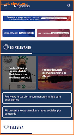 Síntesis Informativa Televisa screenshot