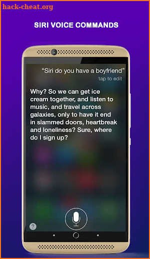 Siri Voice commands screenshot