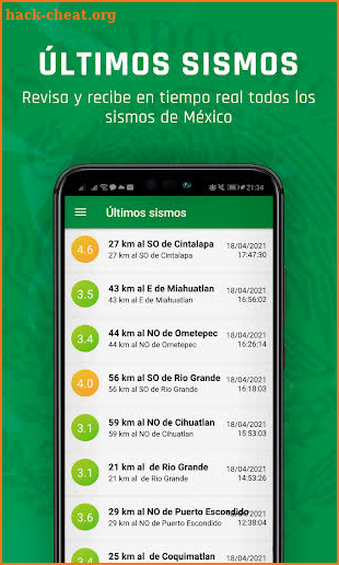 Sismos Mexico - Con notificaciones! screenshot