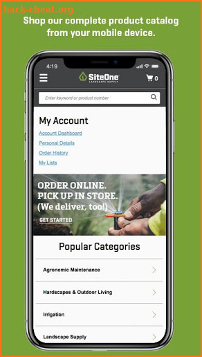 SiteOne Landscape Supply screenshot