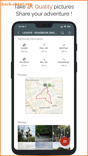 SityTrail hiking trail GPS offline IGN topo maps screenshot