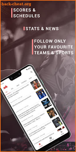 SK Sports App: Get Live Scores & Wrestling News screenshot