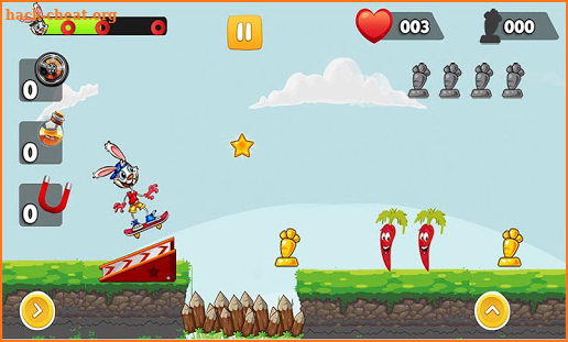 Skating Bunny - rabbits game screenshot