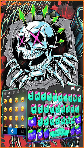 Skeleton Graffiti Keyboard Theme screenshot